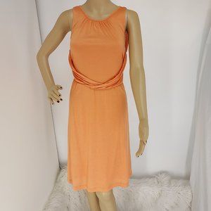 ANN TAYLOR ORANGE OPEN BACK SUMMER CAREER CASUAL DRESS SIZE: 6P